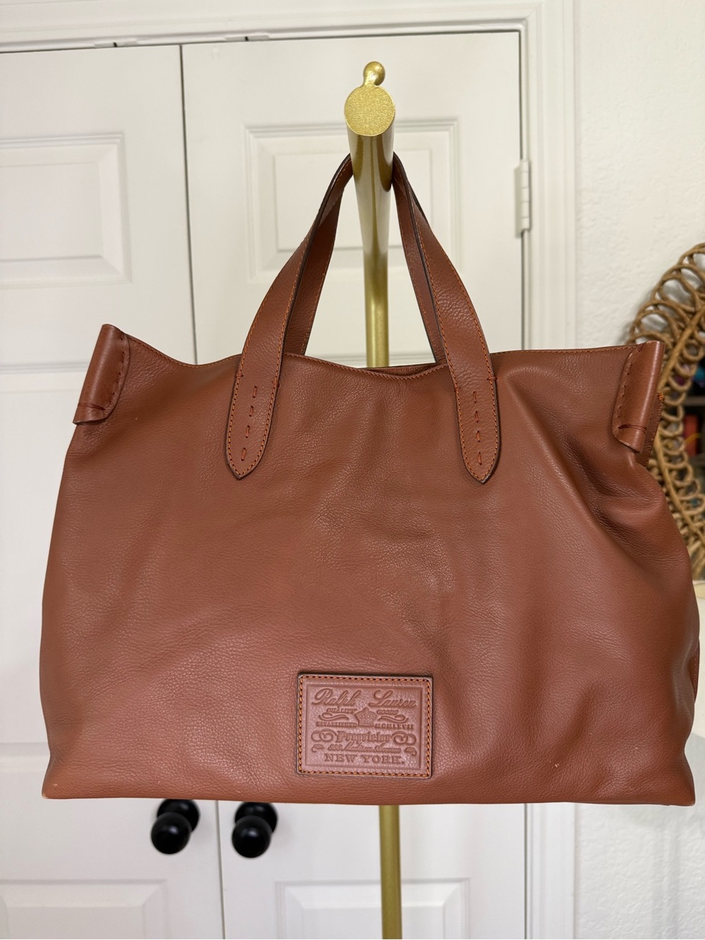 Ralph Lauren Collection Calfskin Leather Stirrup Tote - Picture 3 of 17